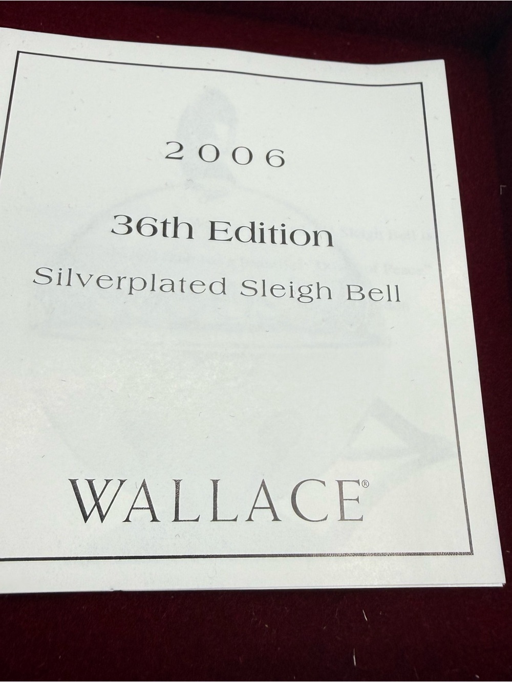 Wallace Silversmiths Silver 2006 Bell Ornament - Picture 3 of 10